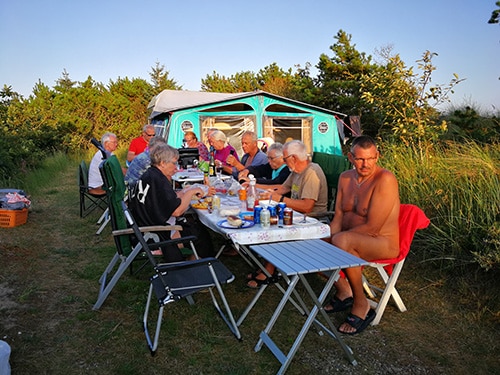 Fællesspisning på Tranum Klit Camping