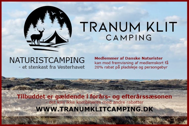 Rabat for naturister på Tranum Klit Camping